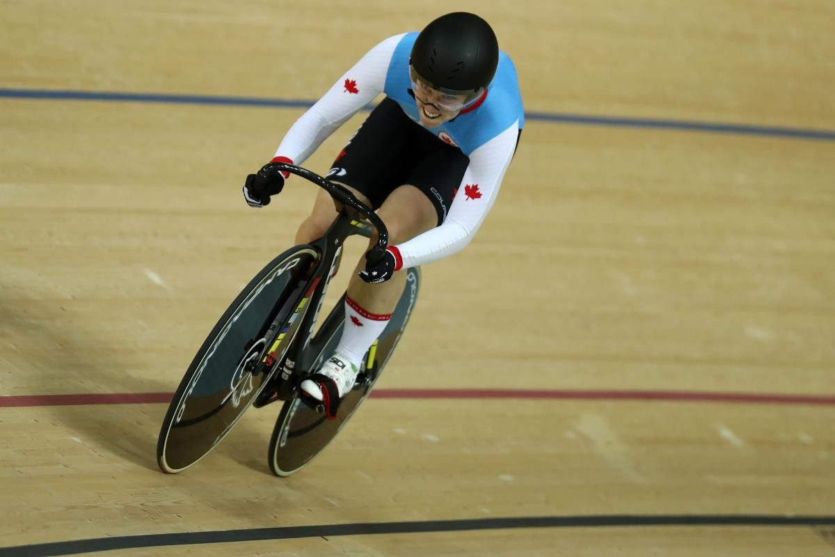 Kate O'Brien of Canada is nominated for the award after her impressive performance at the Para Cycling Track World Championships ©IPC