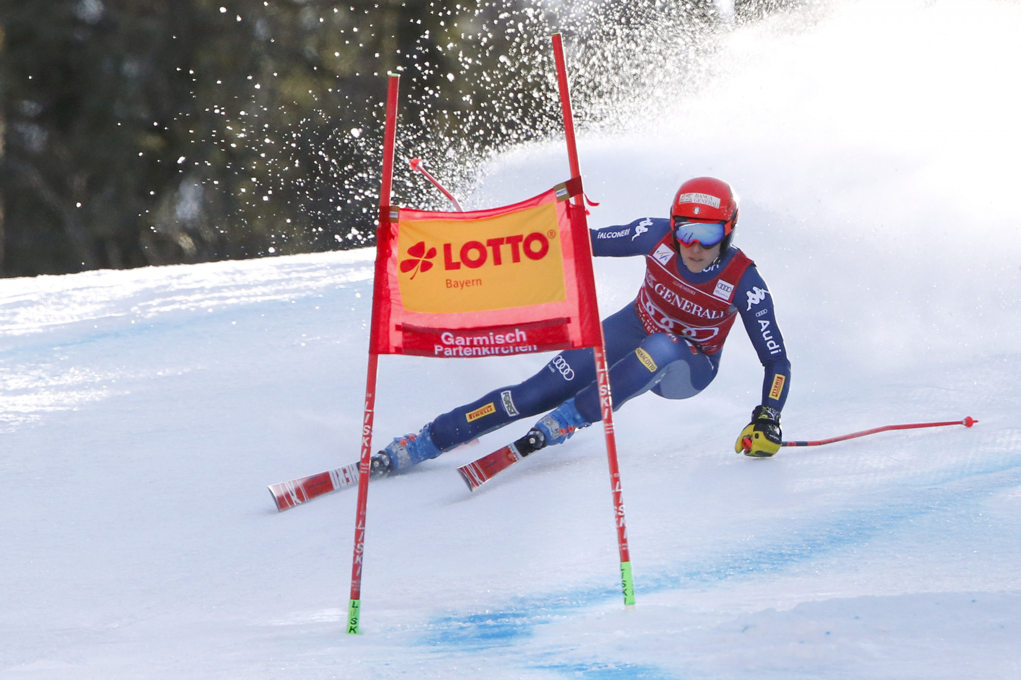 Federica Brignone of Italy slipped down to second in the Super-G seconds after a fifth place finish in Garmisch-Partenkirchen ©Getty Images