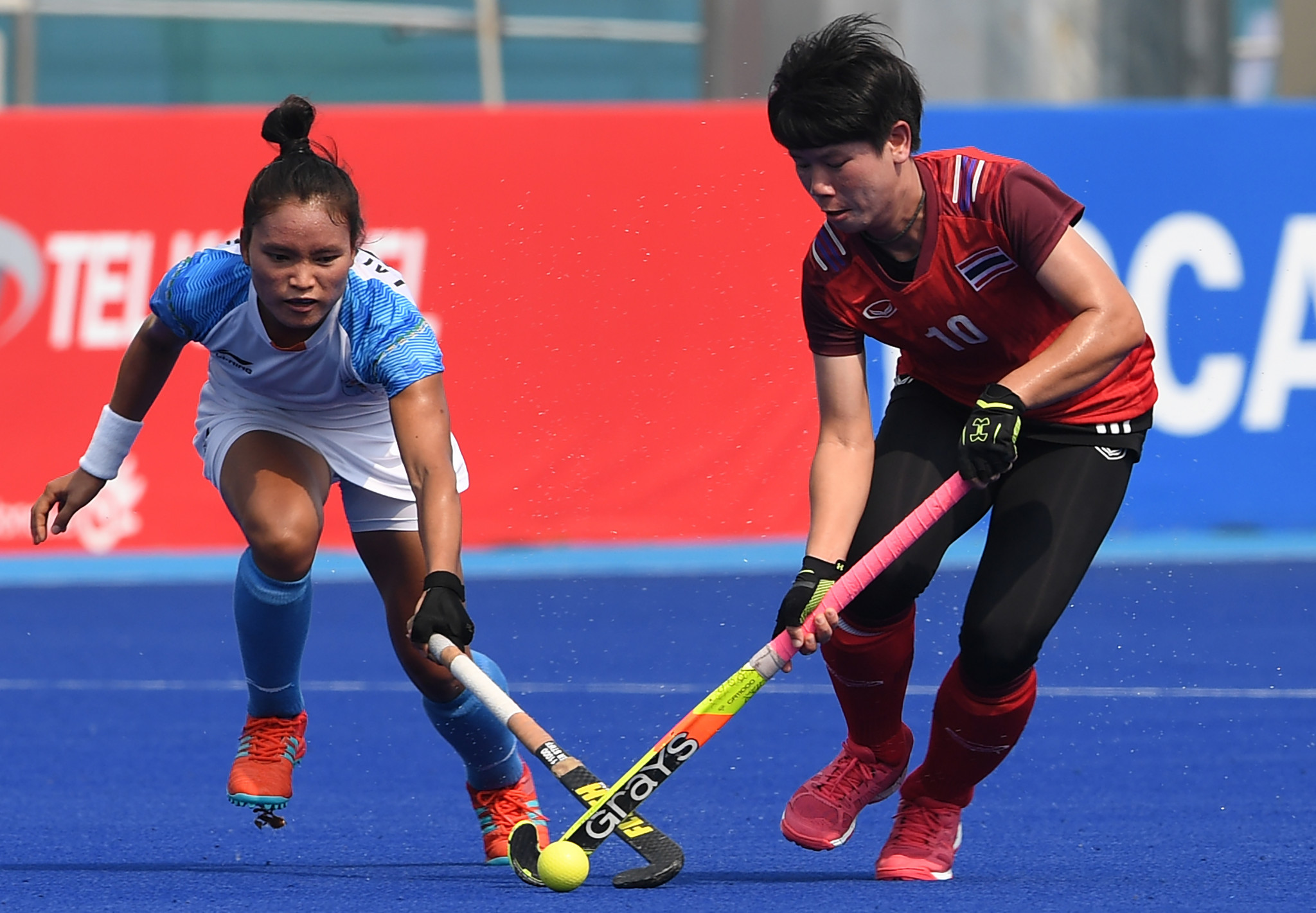 Lalremsiami, left, has also been with the senior team since she was 17 and played through the death of her father to secure Olympic qualification ©Getty Images