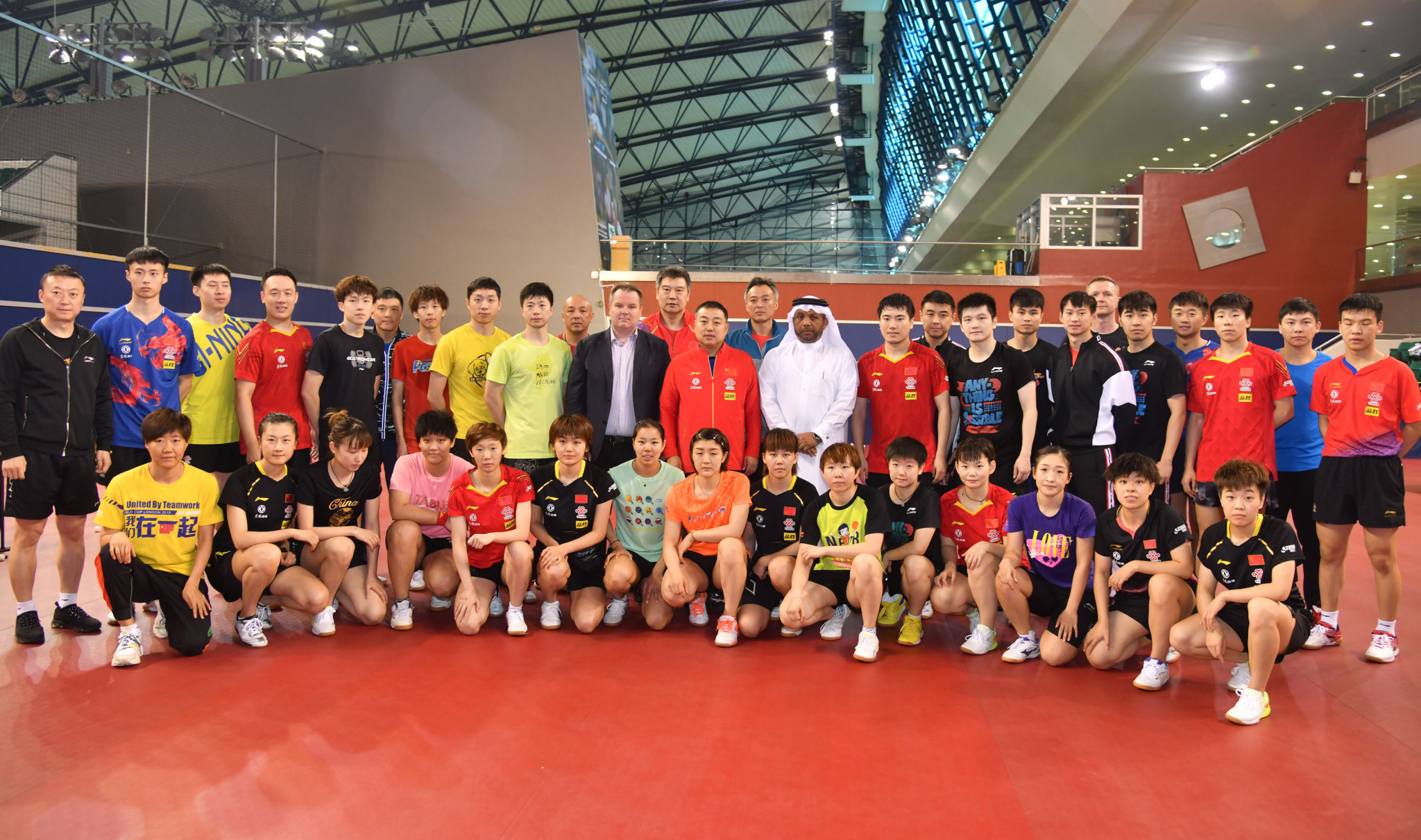 ITTF give Chinese table tennis team training support in Qatar