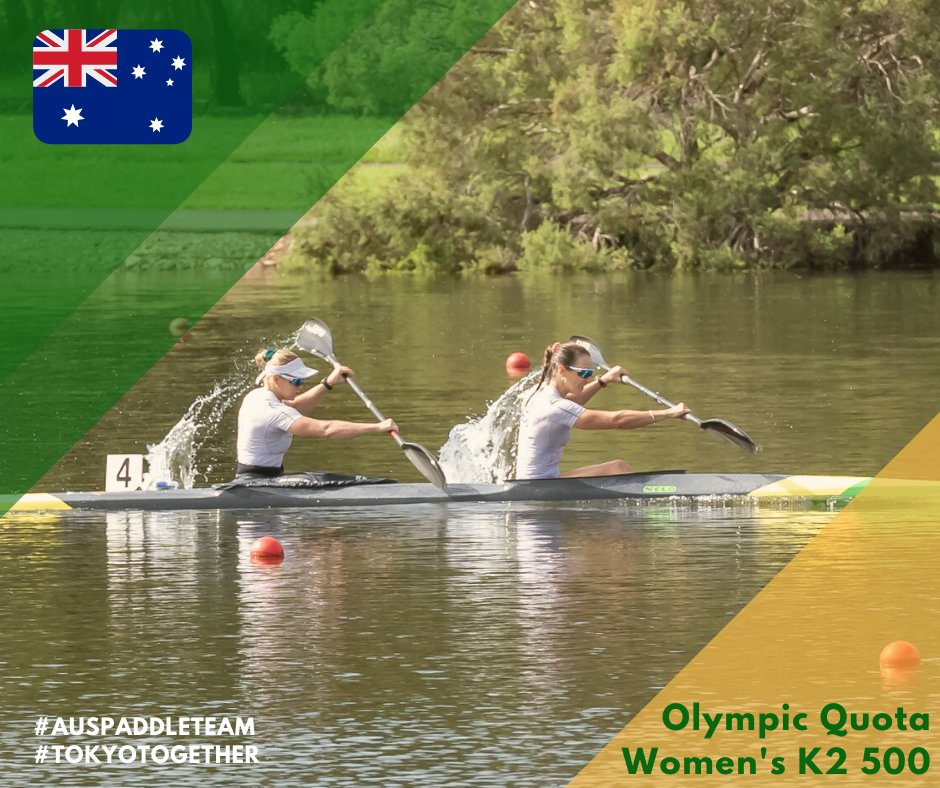 Australia earned a quota place in the women's K2 500m event for Tokyo 2020 ©Paddle Australia