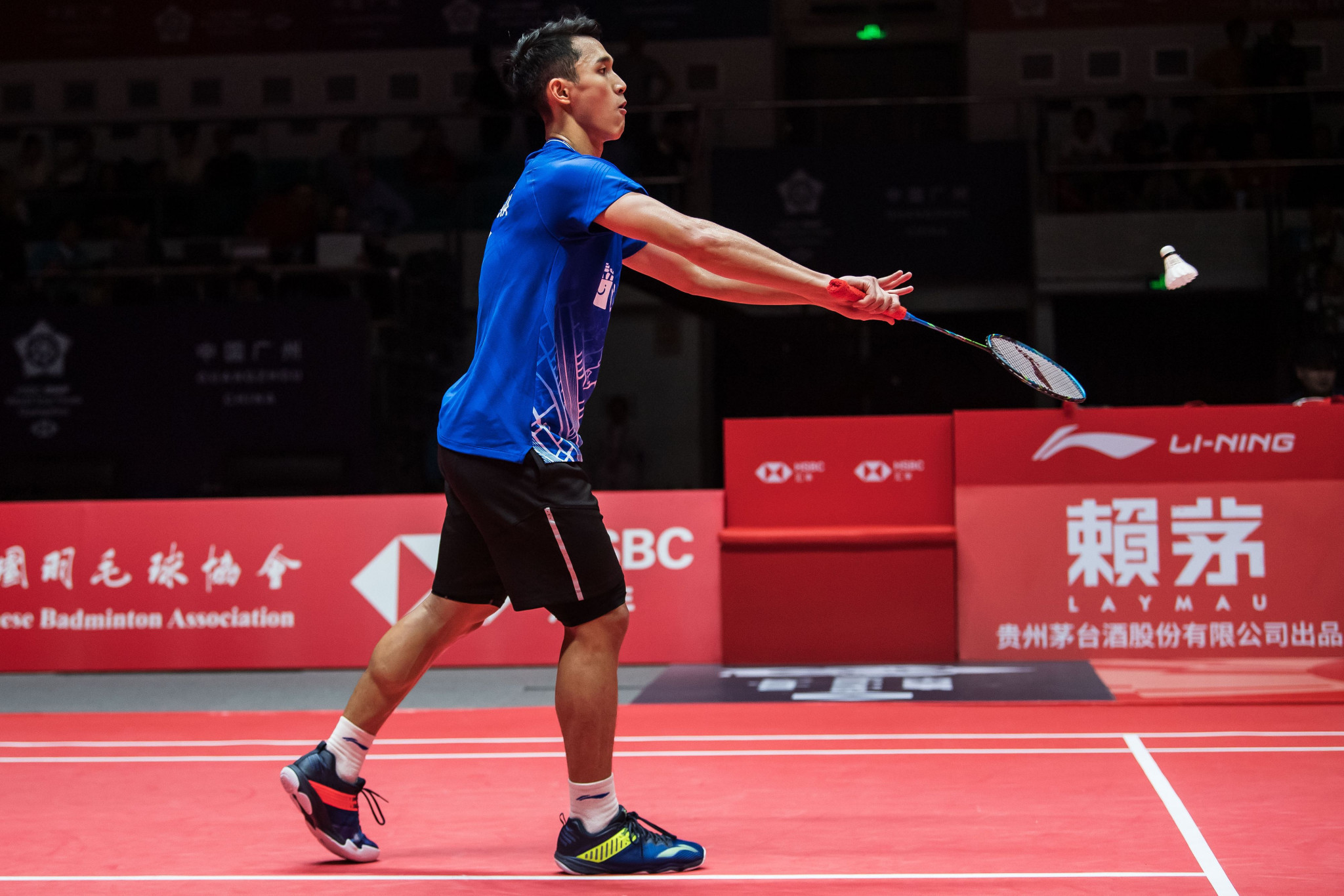 Jonatan Christie sealed Indonesia's win in the men's quarter-finals at the Badminton Asia Team Championships in Manila ©Getty Images