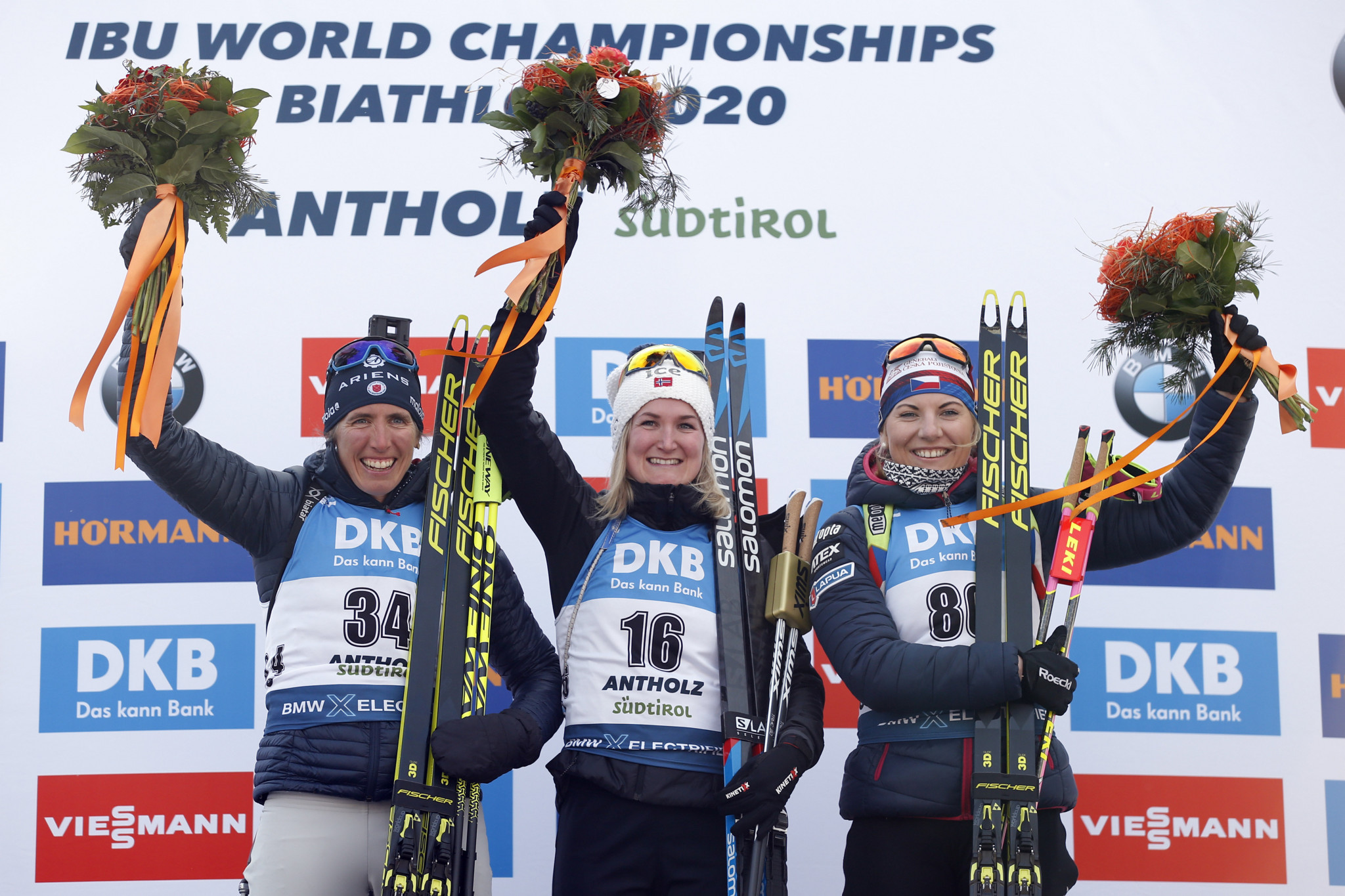 Marte Olsbu Røiseland of Norway triumphed in the women's sprint in Antholz-Anterselva ©Getty Images