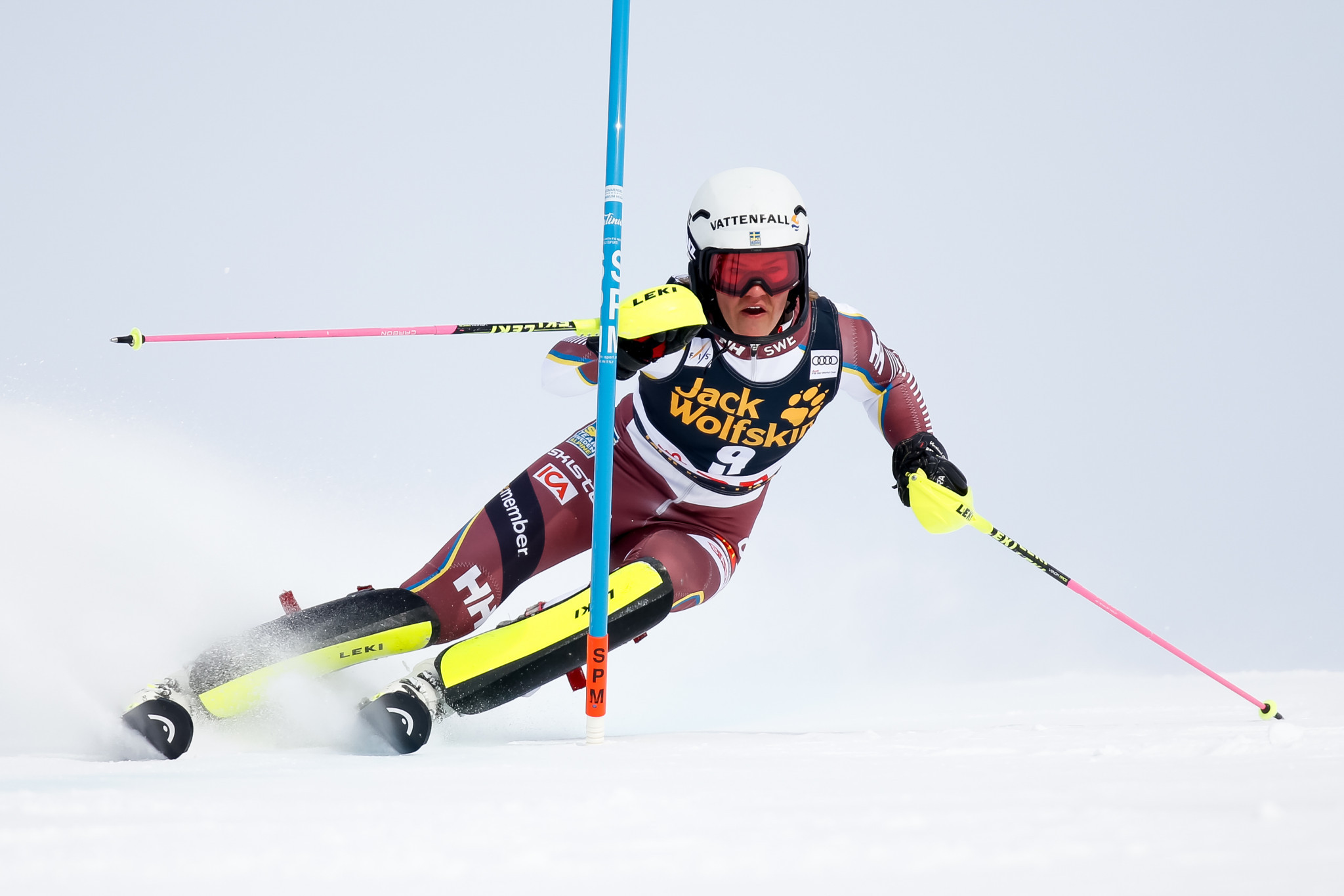Anna Swenn-Larsson had led the competition but crashed on the final run ©Getty Images