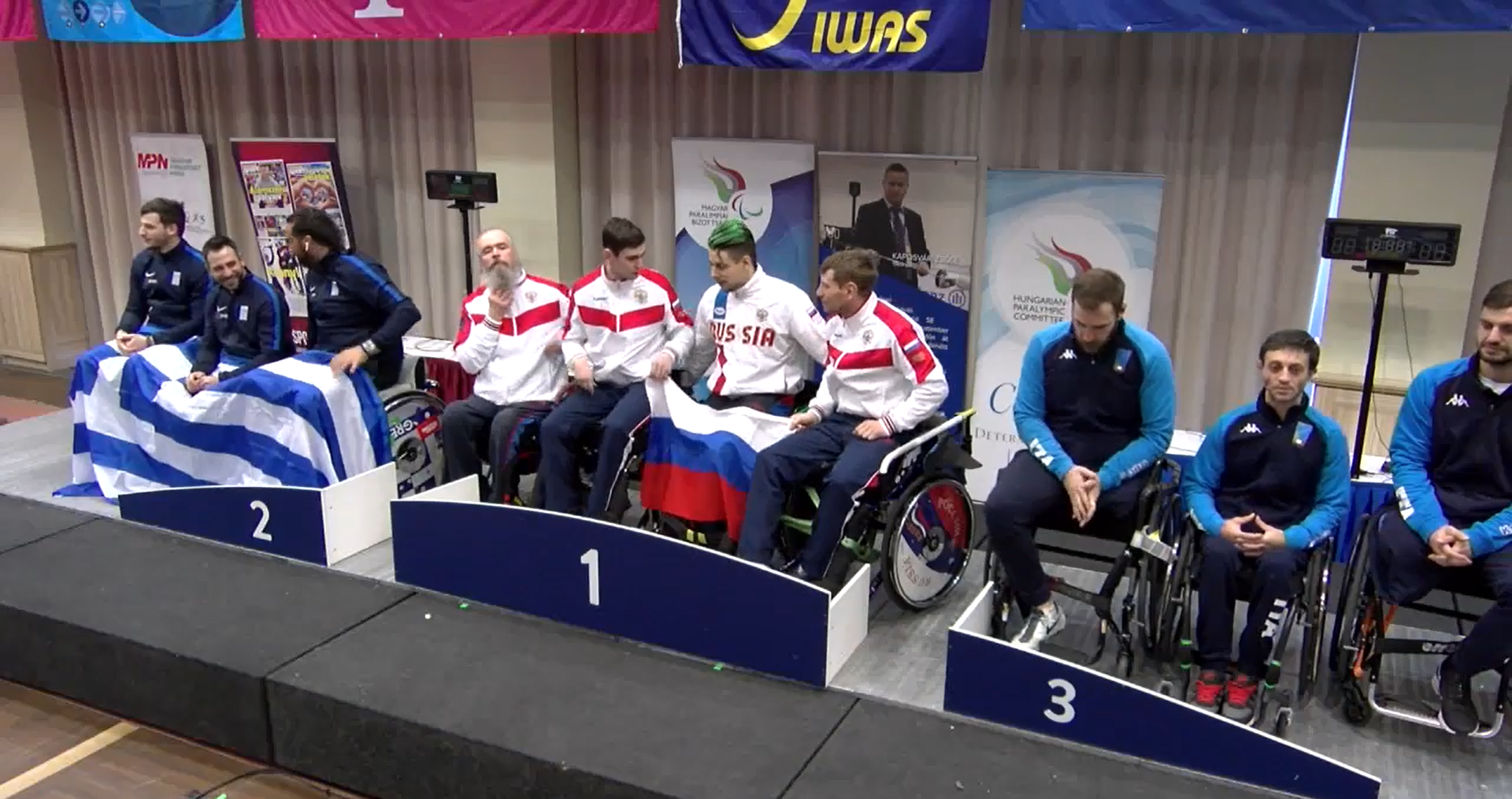 Russia won the men’s team sabre competition ©YouTube/IWAS