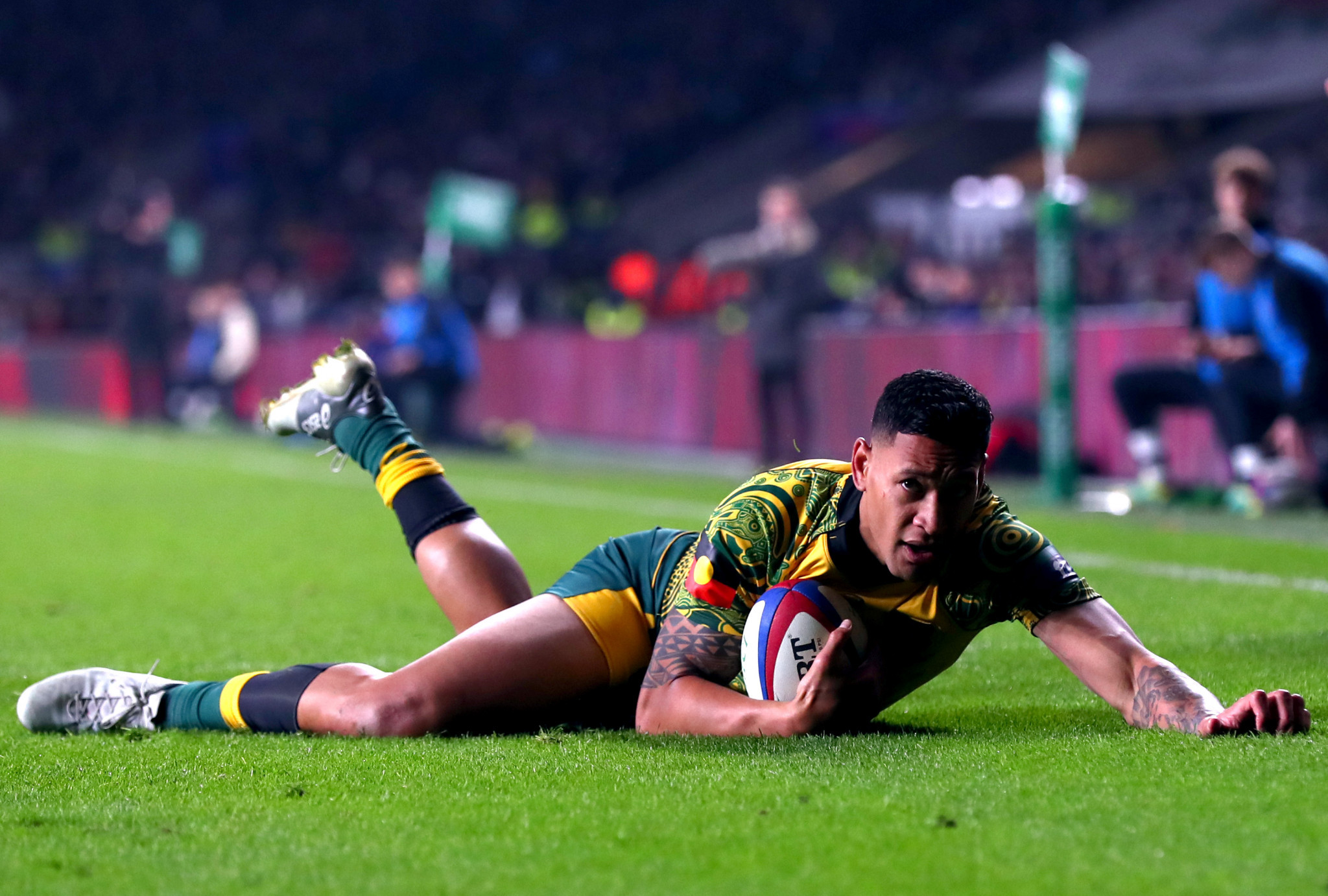 Only three men have scored more tries for Australia's rugby union team than Israel Folau ©Getty Images