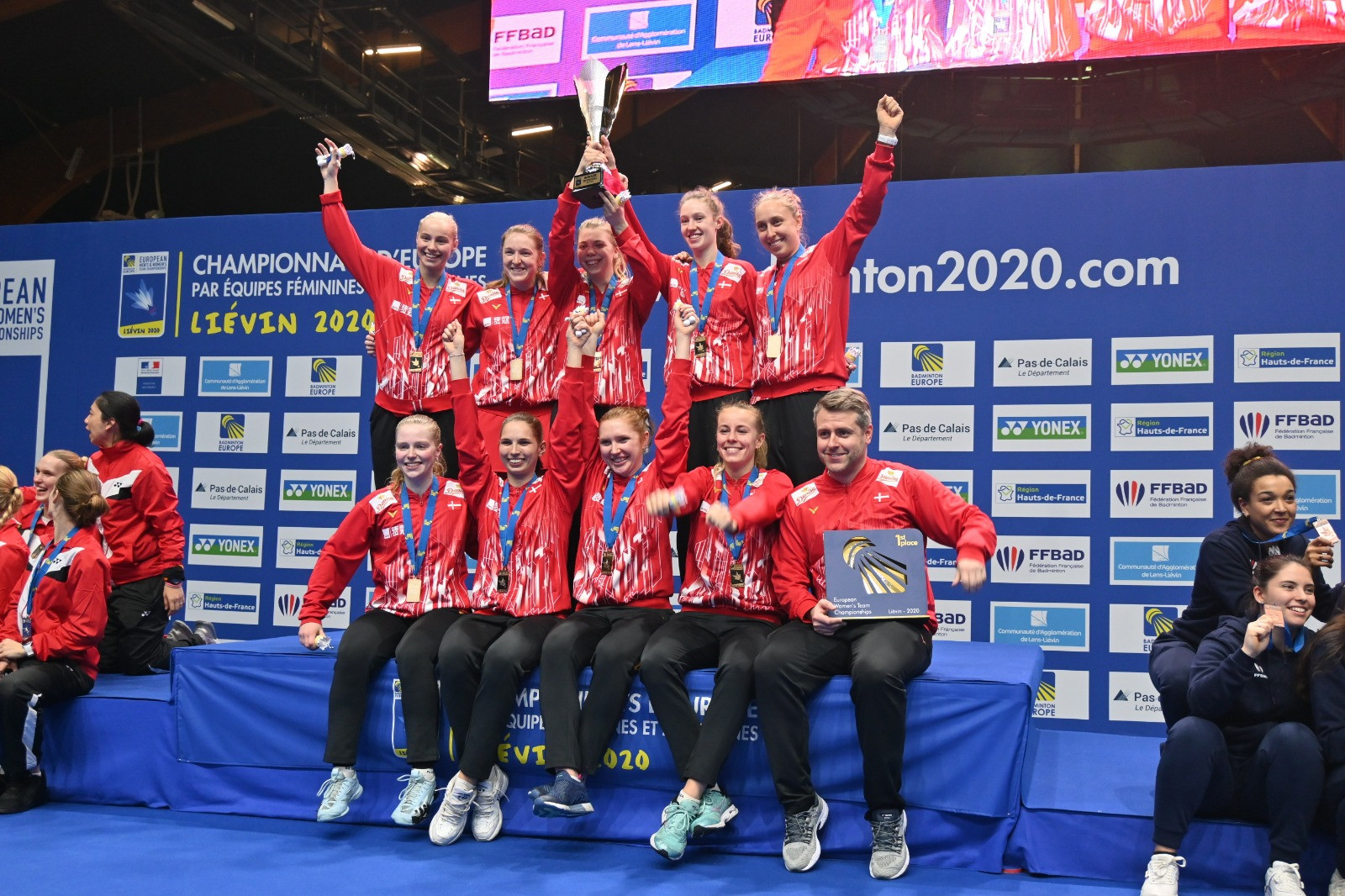 Double delight for Denmark as they take men's and women's titles at European Team Badminton Championships