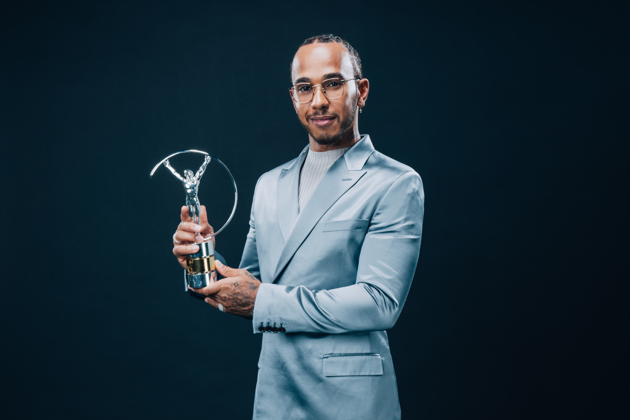 Hamilton and Messi share Laureus award in historic first