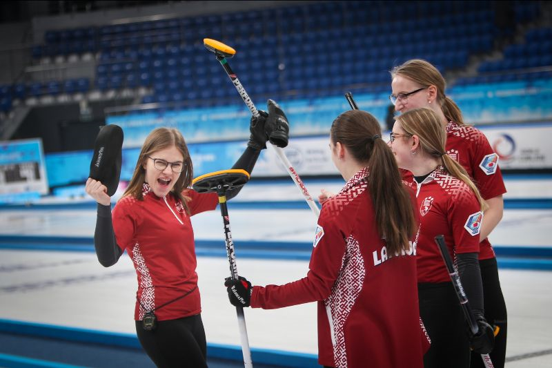 Latvia earned their first victories at the World Junior Curling Championships ©WCF/Richard Gray