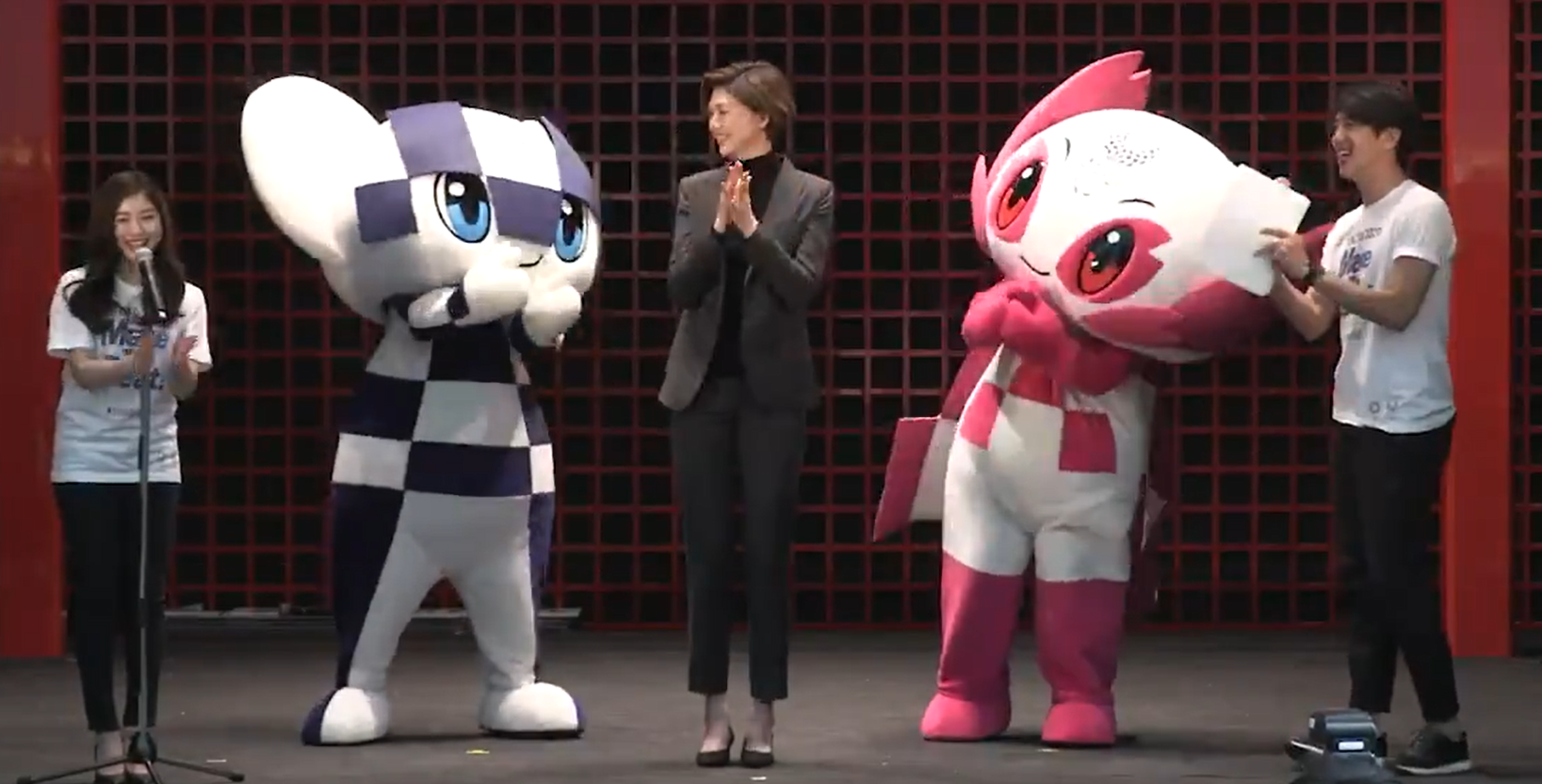 Tokyo 2020 mascots attend ceremony before six-city "Make the Beat!" tour