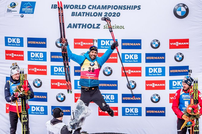 Fourcade wins 11th gold to equal individual all-time record at Biathlon World Championships