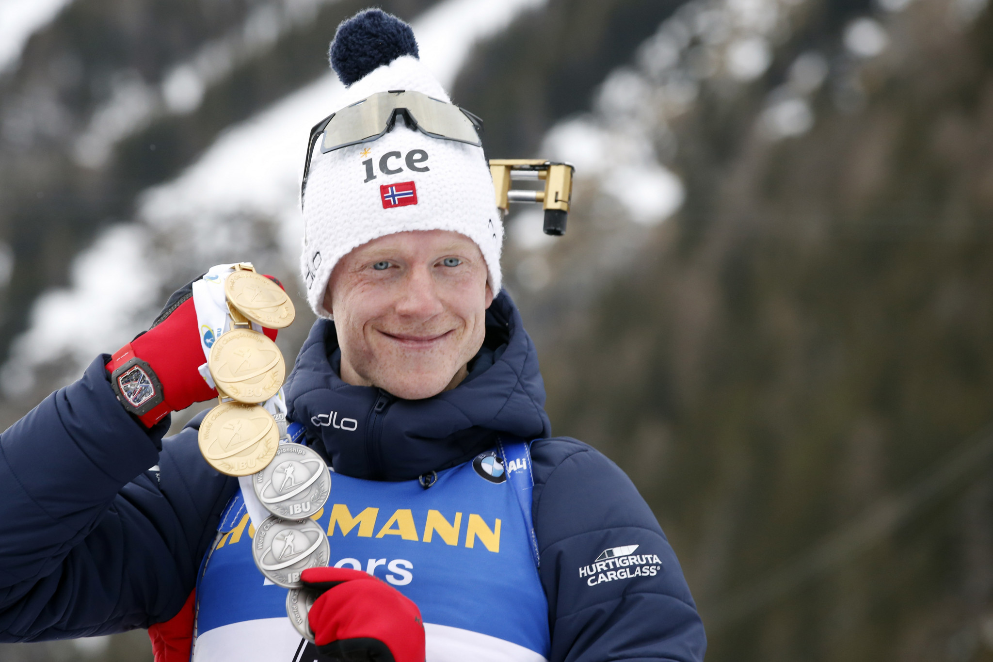 Johannes Thingnes Bø won his third gold medal of the event ©Getty Images