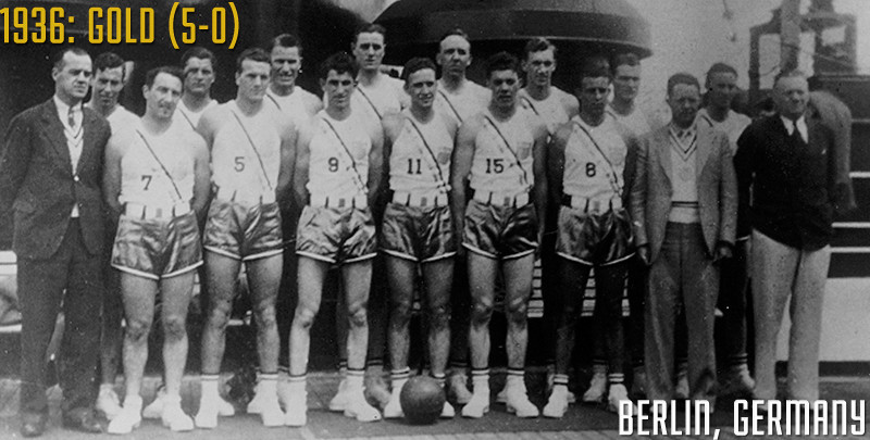 The United States beat Canada 19-8 in the final of the Olympic basketball tournament at Berlin 1936 to become the sport's first gold medallists ©USA Basketball