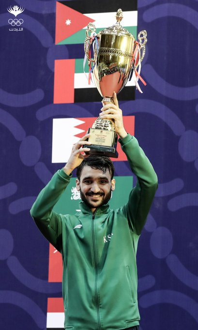 Saudi Arabia's Ali Al-Khadrawi won the men's event ©JOC