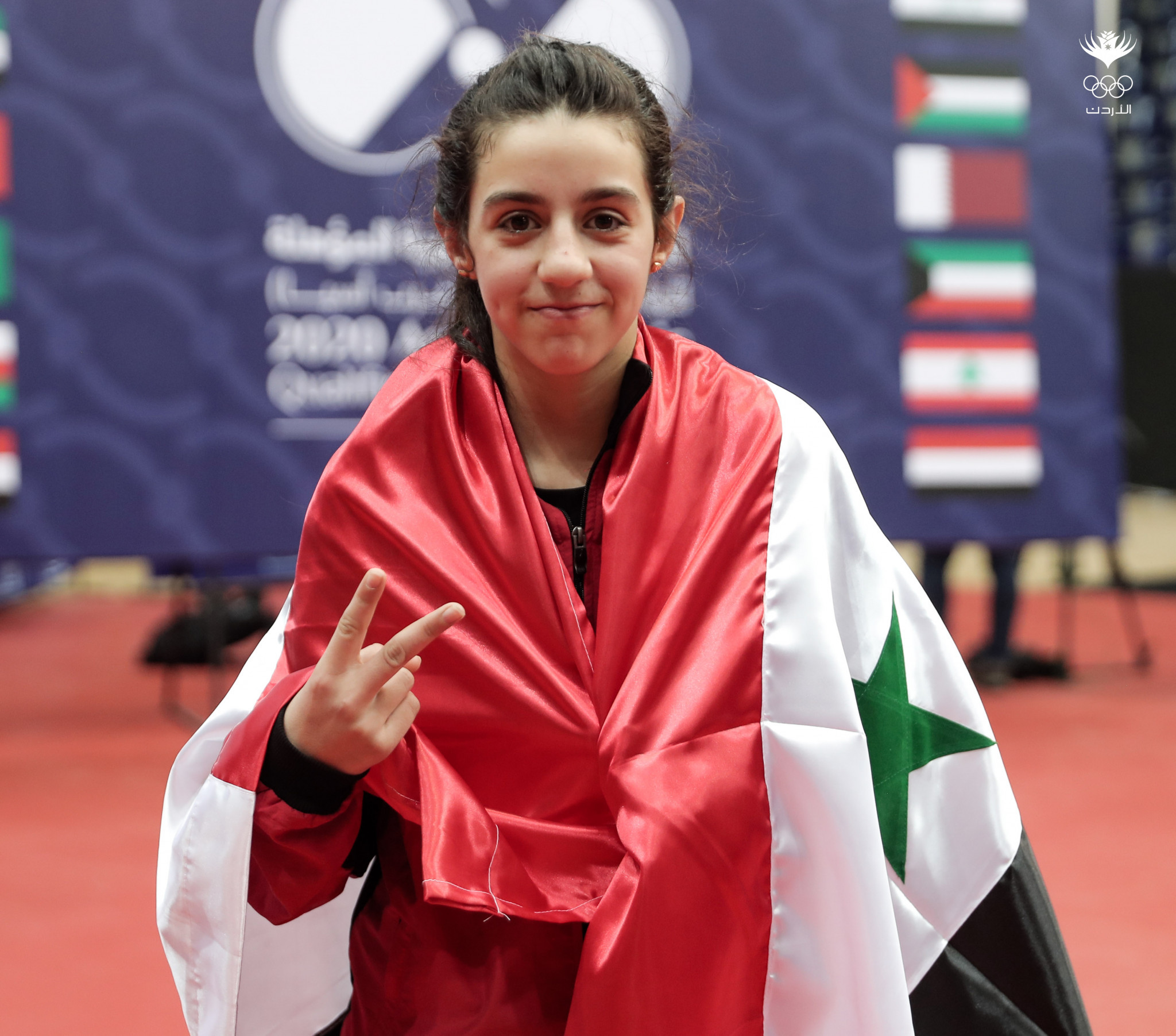 Eleven-year-old Syrian Hend Zaza qualified for the Tokyo 2020 table tennis tournament ©JOC