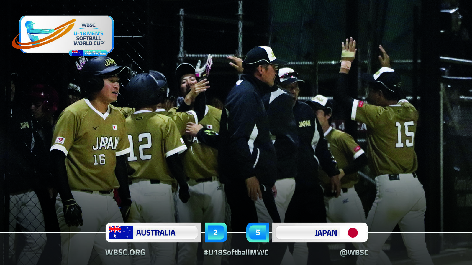 Japan end Australia's unbeaten record at WBSC Under-18 Men's Softball World Cup