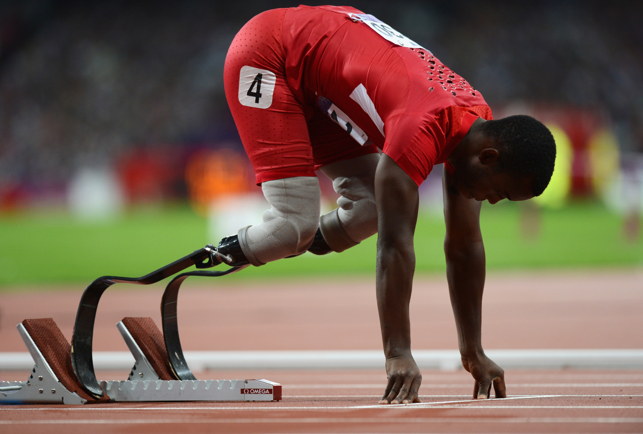 Blake Leeper earned a bronze and silver medal at the London 2012 Paralympic Games ©Getty Images