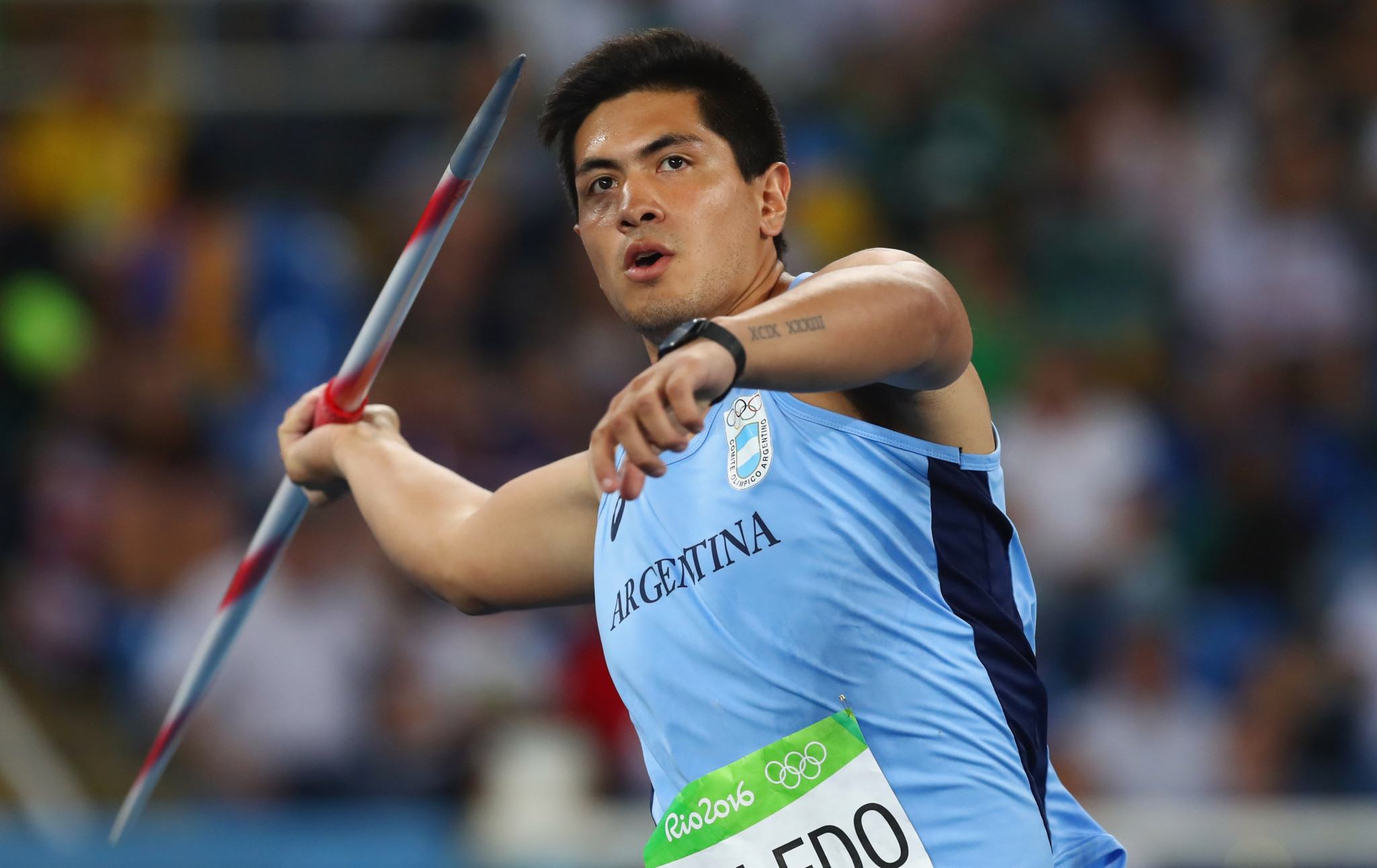 Argentinian javelin thrower Braian Toledo has been killed in a motorcycle crash ©Getty Images