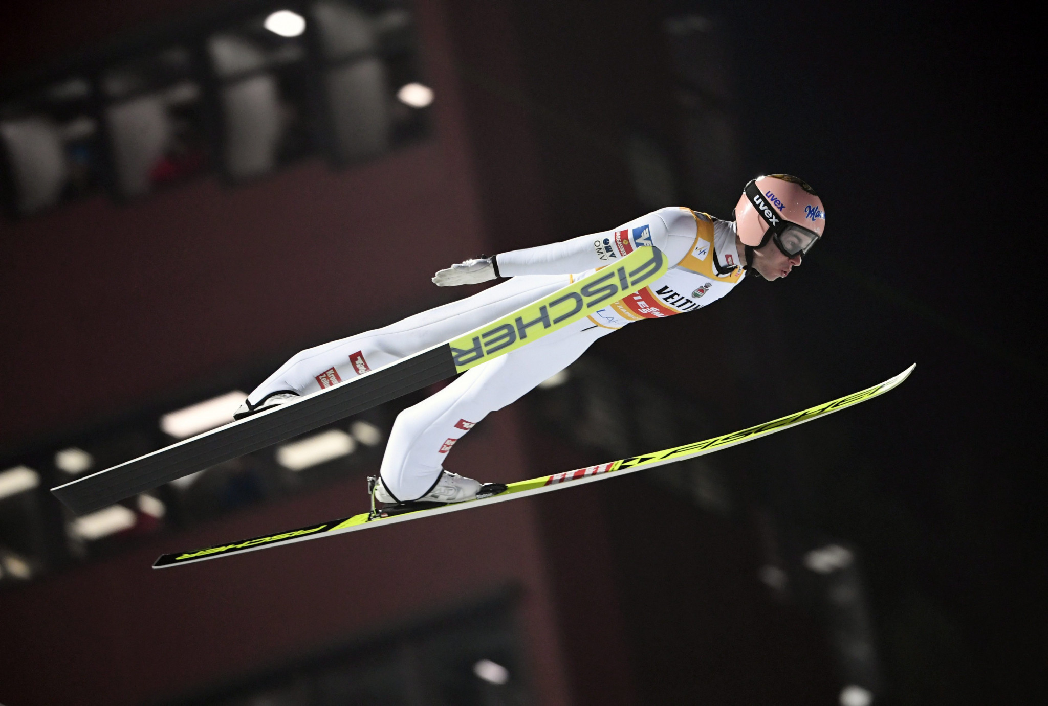 Stefan Kraft of Austria topped the qualifying round of the FIS Ski Jumping World Cup event in Lahti ©Getty Images