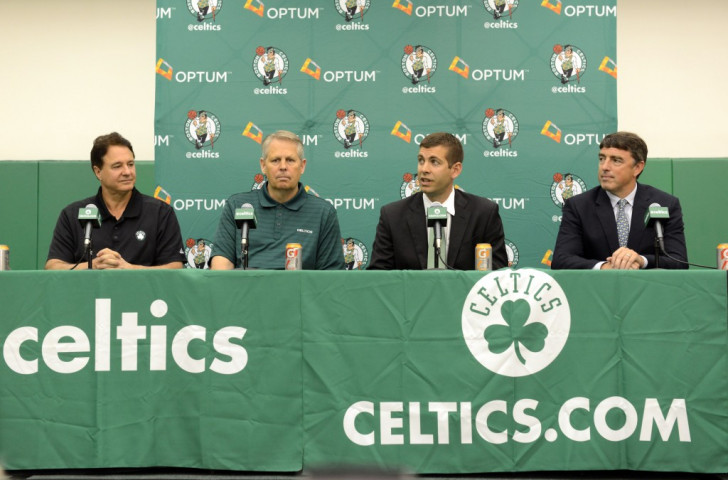 Steve Pagliuca (left) is the co-owner of the Boston Celtics basketball team