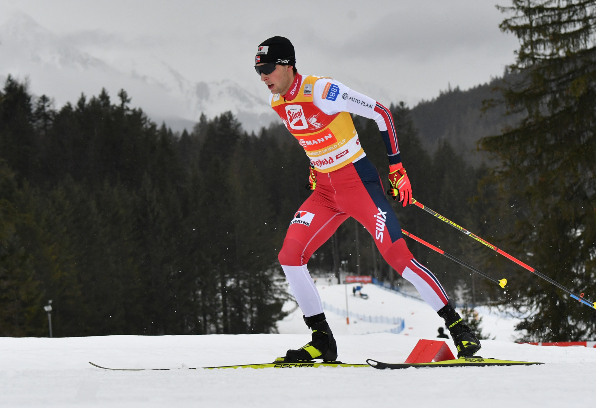 Jarl Magnus Riiber led Norway to victory in the team event in Lahti ©Getty Images