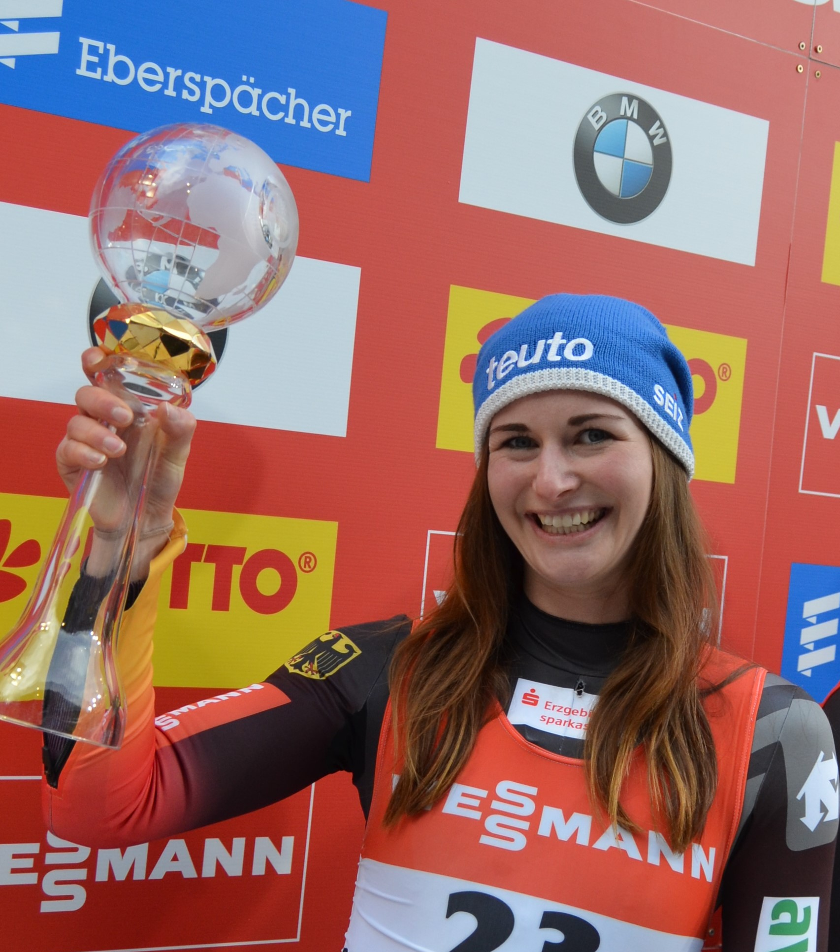 Julia Taubitz earned the overall women's World Cup title ©FIL