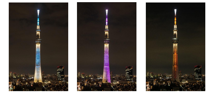 Tokyo Skytree say their upgrades will ensure the patterns are brighter and more dynamic ©Tokyo Skytree