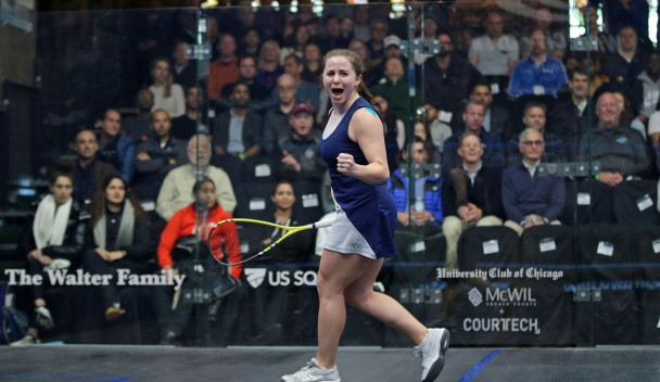 Olivia Blatchford became one of two American players to reach the quarter-finals of the Windy City Open for the first time ©PSA