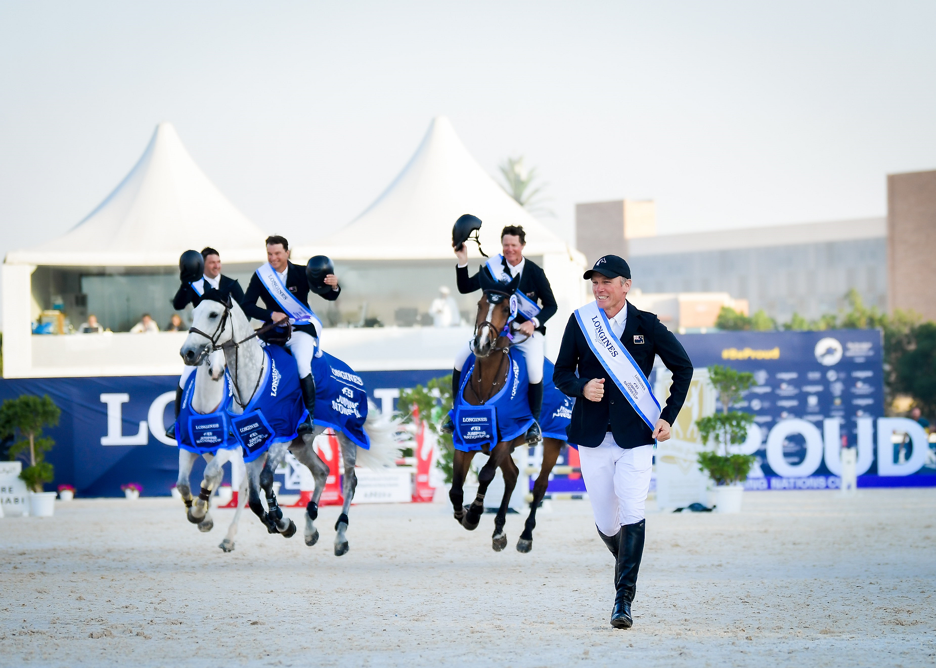 New Zealand celebrated victory at the FEI Nations Cup in Abu Dhabi ©FEI