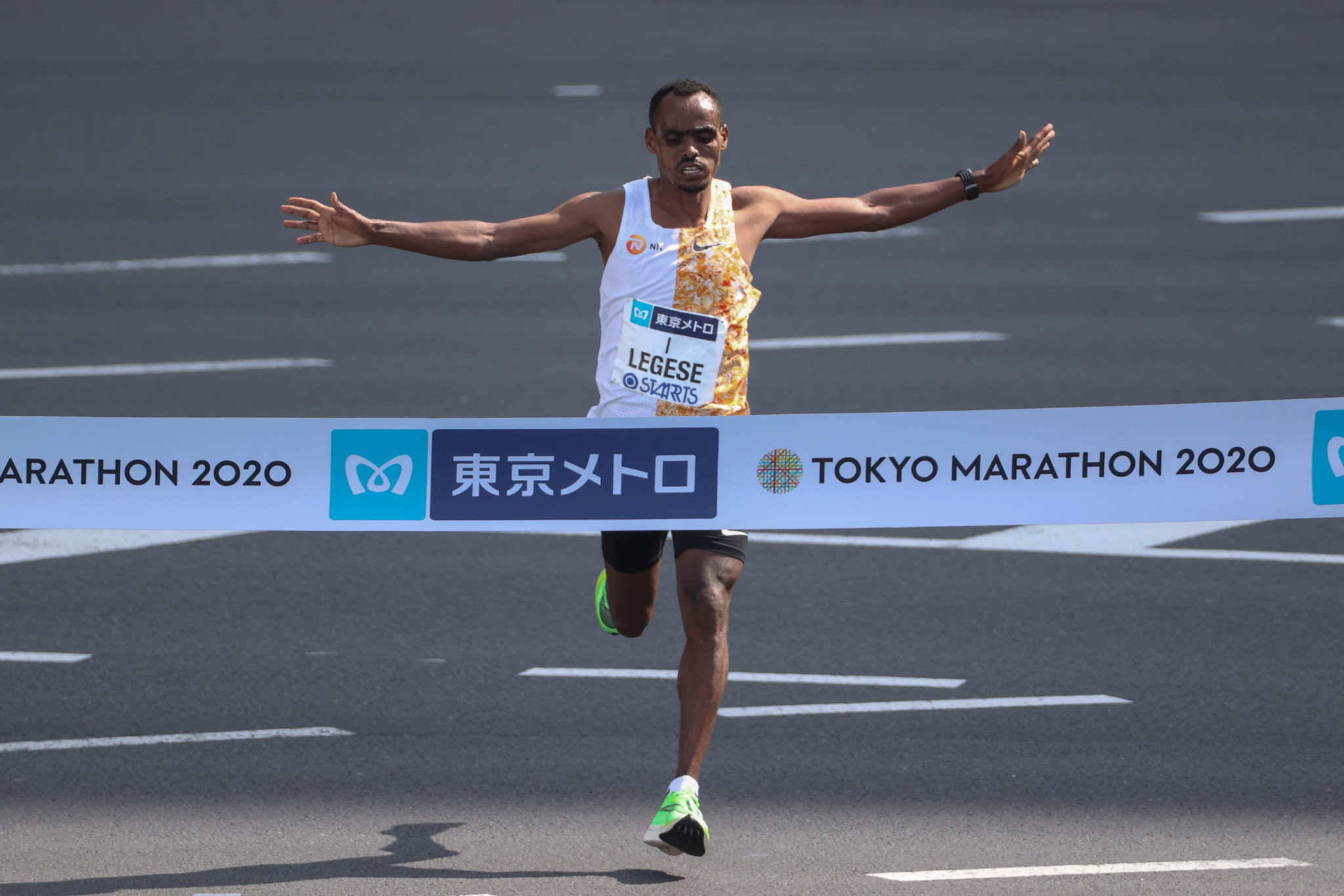 Ethiopia’s Birhanu Legese defended his men’s Tokyo Marathon title ©Getty Images