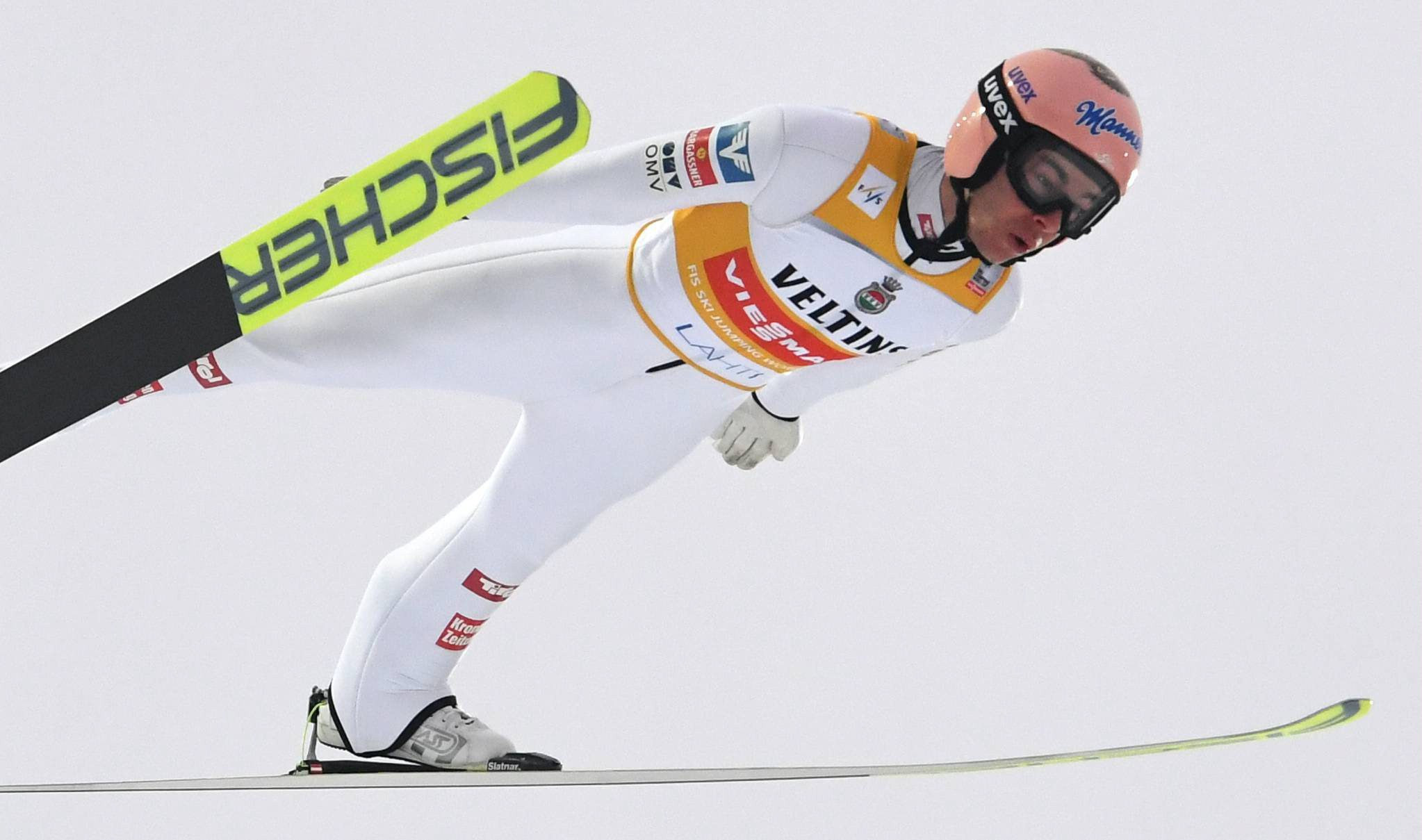 Stefan Kraft of Austria finished second in Lahti but still tops the World Cup standings ©Getty Images 