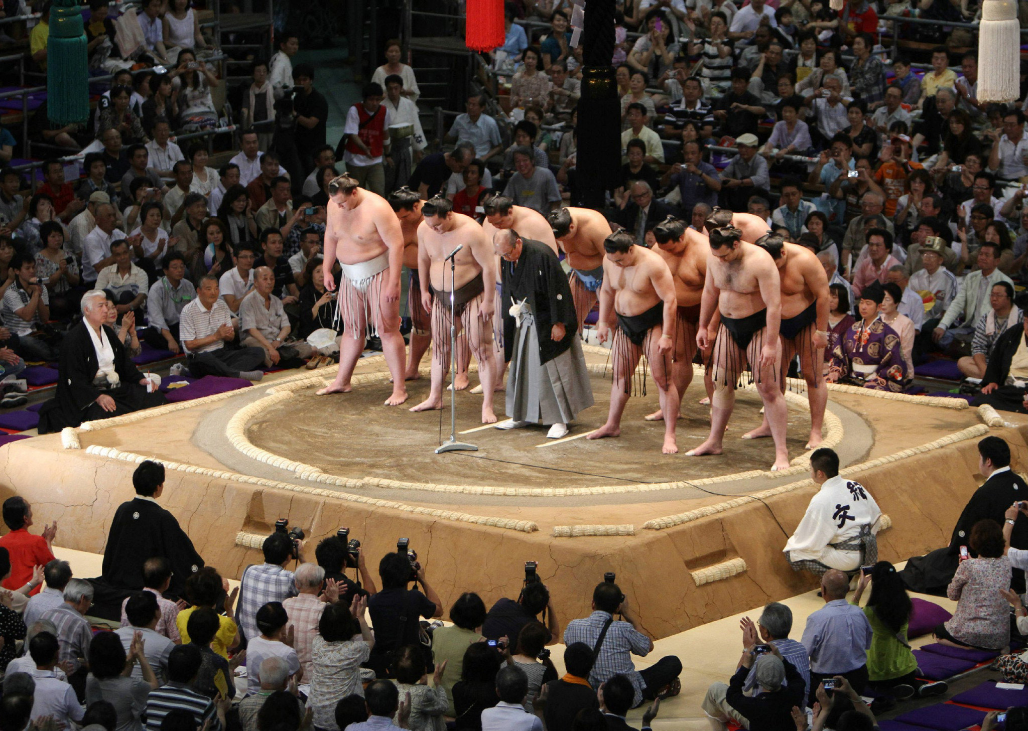 The Spring Grand Sumo Tournament will be shown on Japanese public broadcaster NHK, but no spectators will be able to attend ©Getty Images