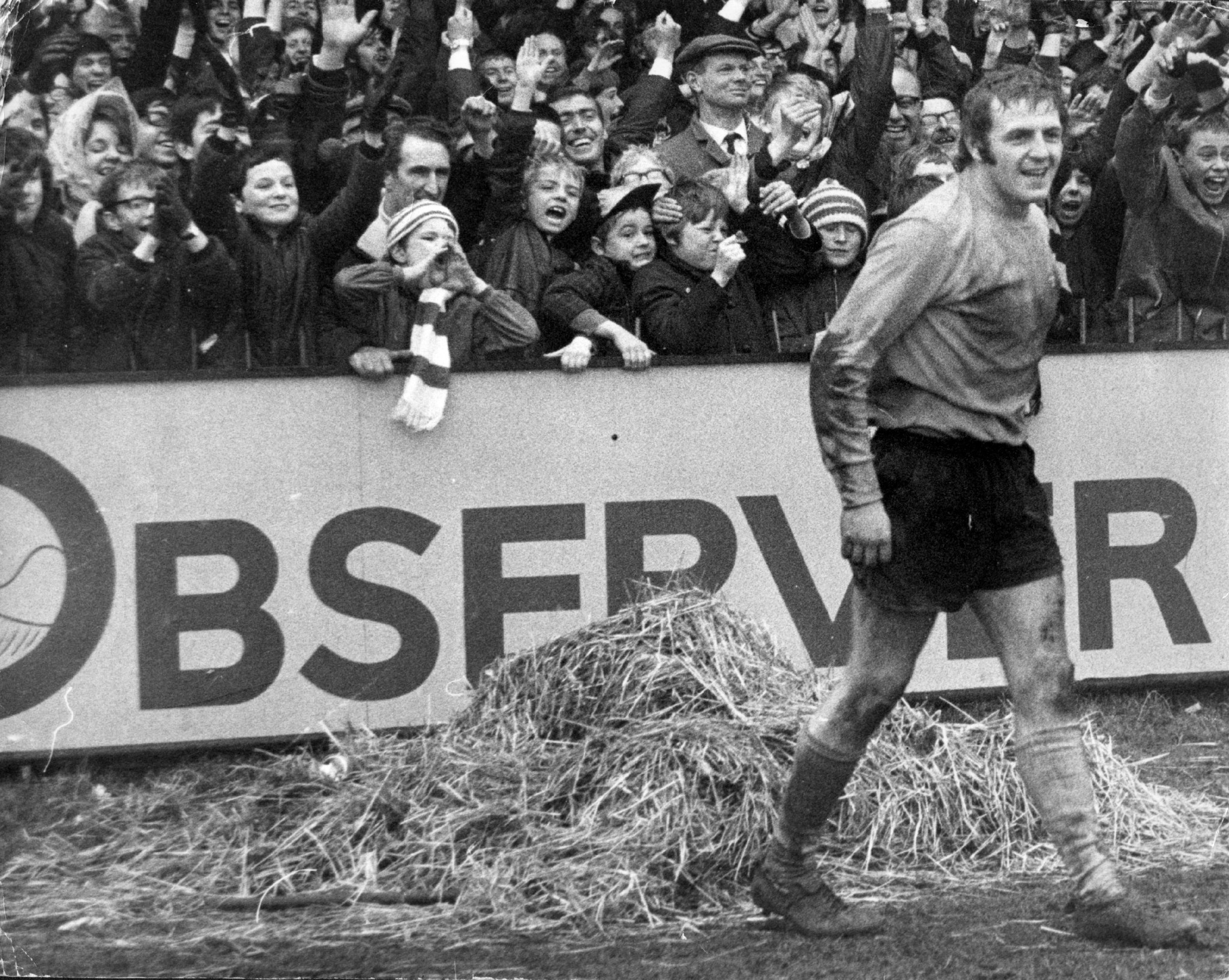 Watford's Barry Endean, among others, celebrates the goal which earned his side a victory over Liverpool in a 1969-1970 FA Cup quarter-final ©Getty Images