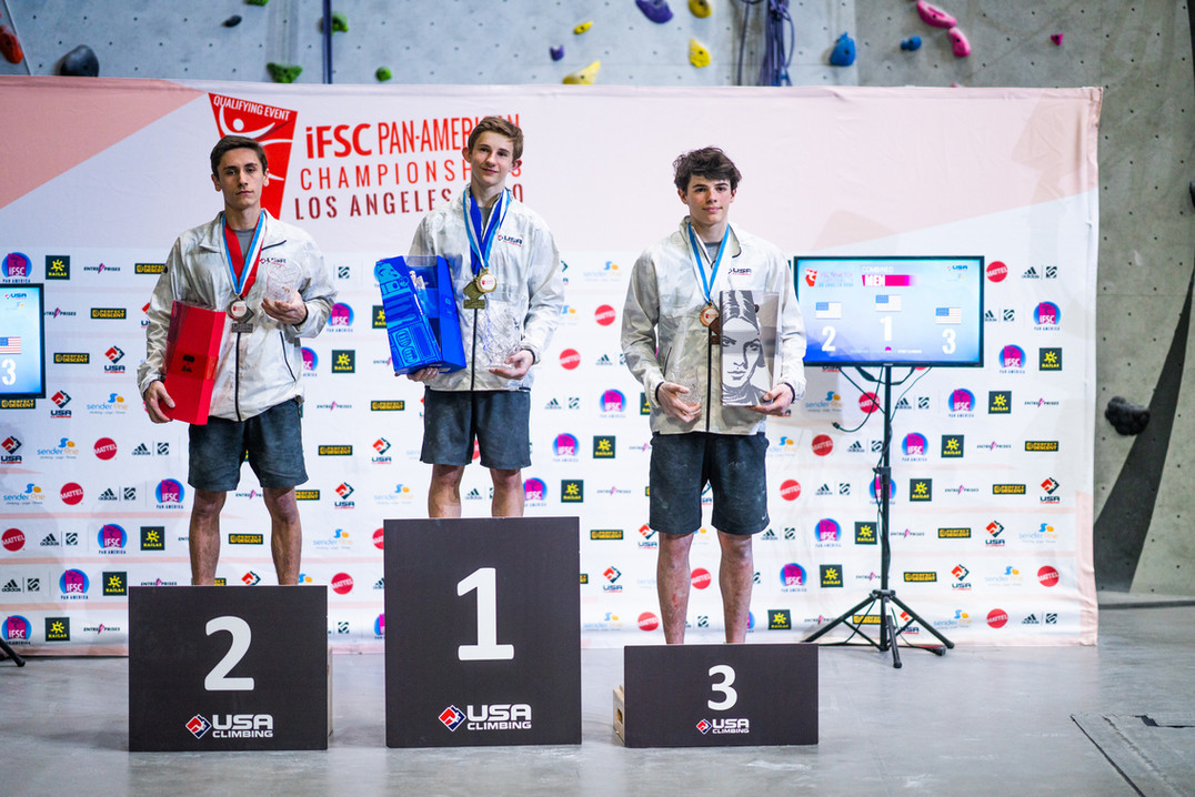 Colin Duffy has qualified for Tokyo 2020 after leading an American podium sweep in the men's combined event at the Pan American Sport Climbing Championships ©IFSC