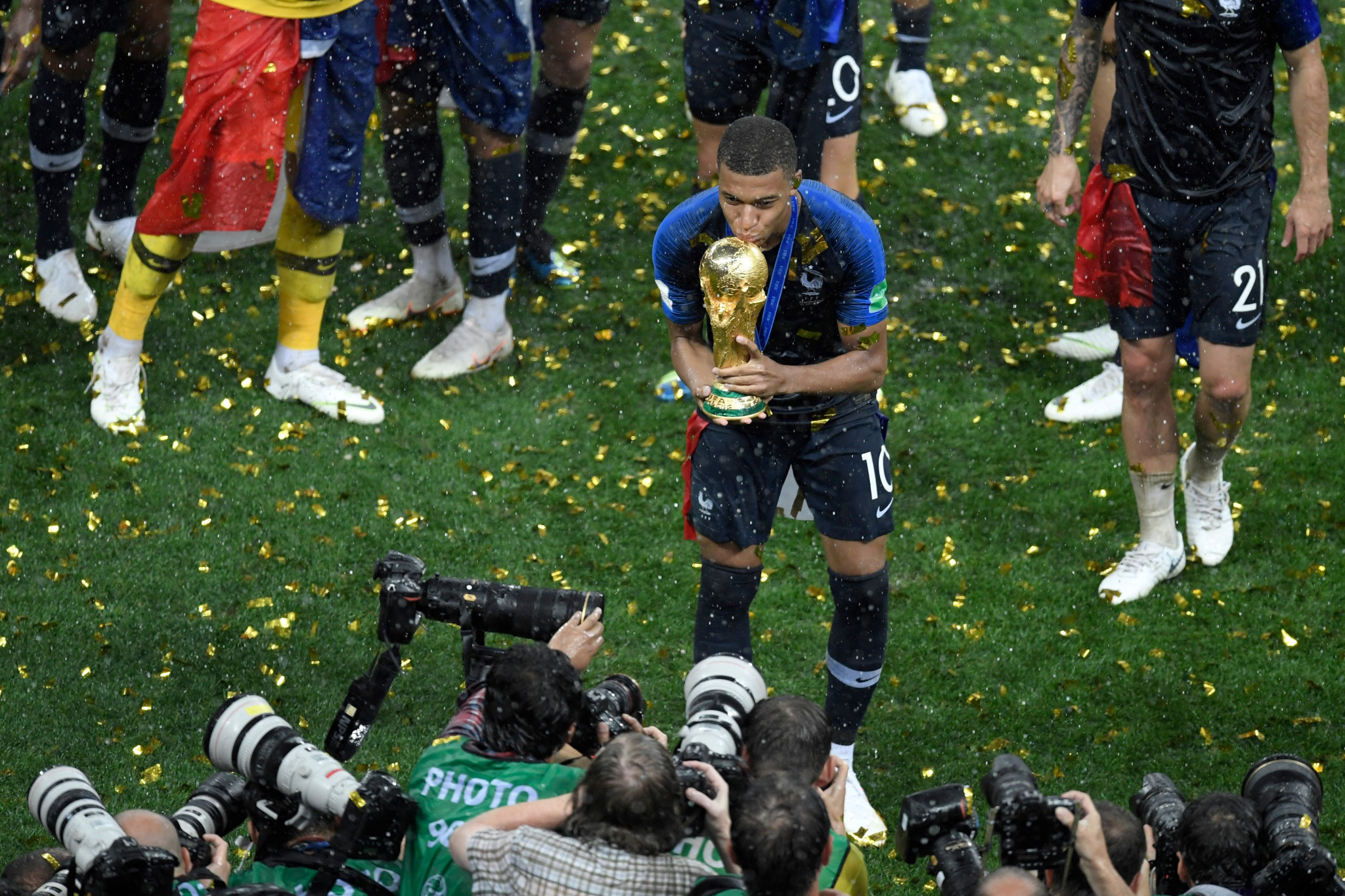 Kylian Mbappe helped France win the World Cup in 2018 with four goals, including one in the final against Croatia ©Getty Images