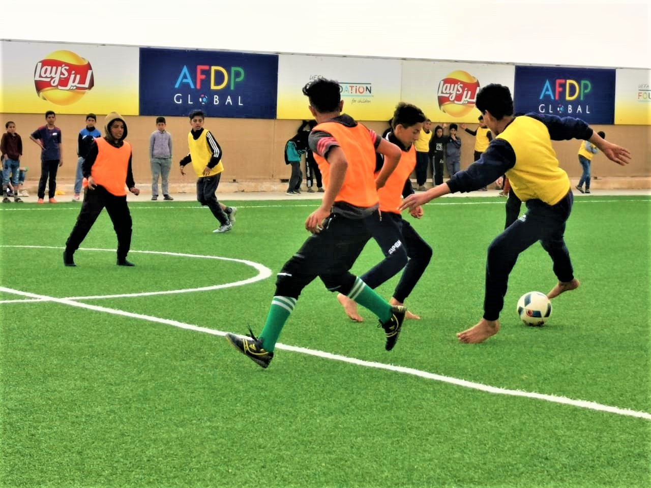 International football social enterprise AFDP Global held a tournament for young boys and girls at the Azraq Refugee Camp in Jordan ©AFDP Global