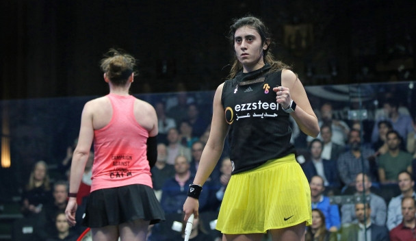Reigning world champion Nour El Sherbini battled into the women's final ©PSA