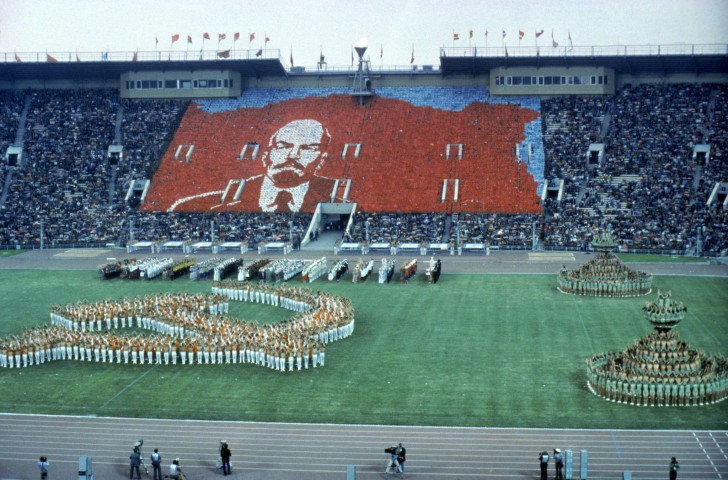 Opening ceremonies of the 1980 Summer Olympic Games in Moscow, Russia. © Tony Duffy/Getty Images