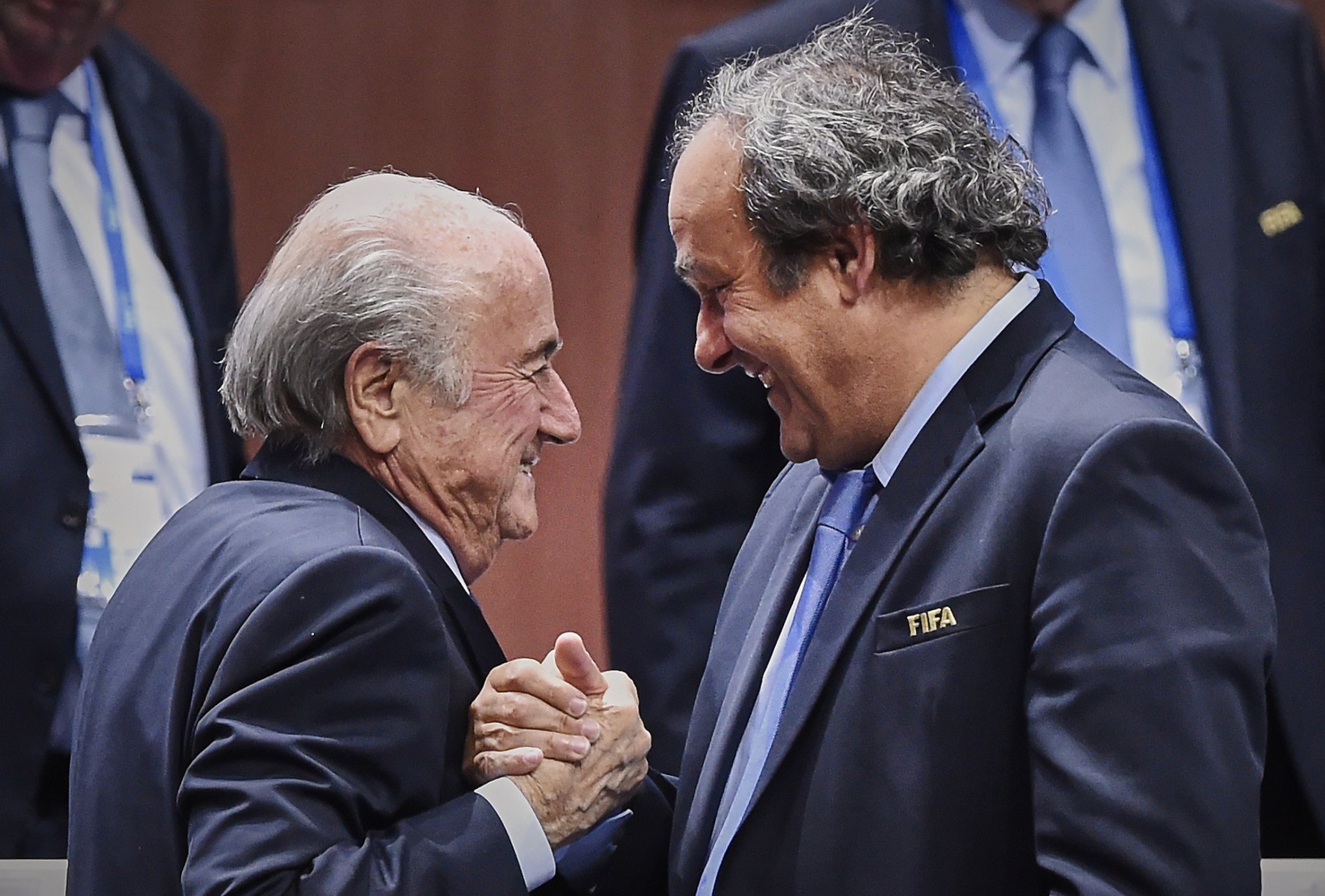 Michel Platini, right, was banned after a payment from Sepp Blatter, left ©Getty Images