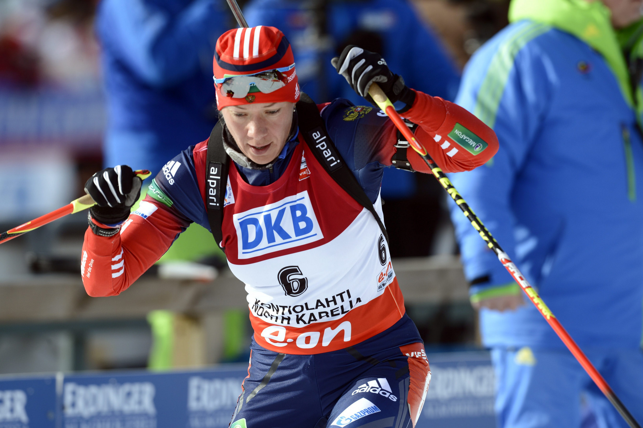 Olga Zaitseva is among the athletes hoping their Olympic biathlon relay gold medal is reinstated ©Getty Images