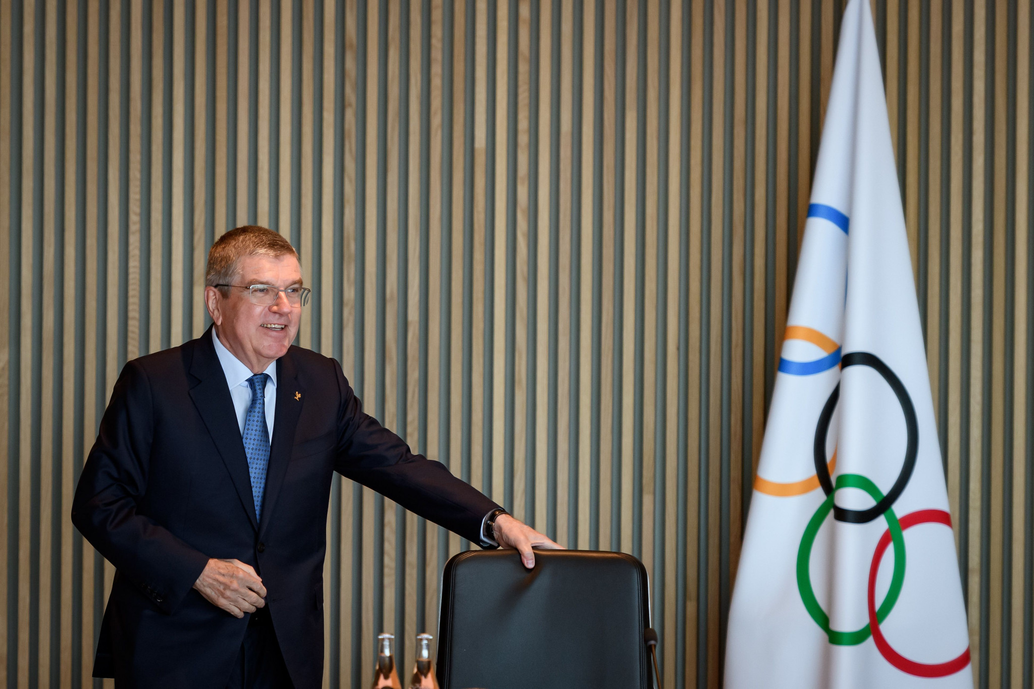 IOC President Thomas Bach fielded numerous questions from the media on the coronavirus outbreak ©Getty Images