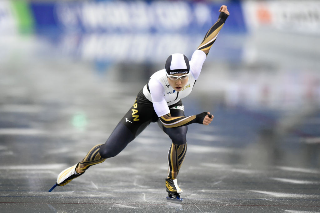Nao Kodaira of Japan is vying for two overall World Cup titles ©ISU