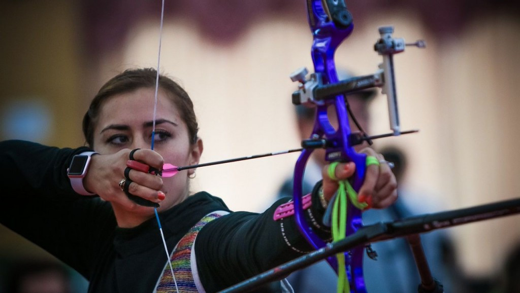 Aida Roman won three matches against South Korean rivals to claim gold ©World Archery