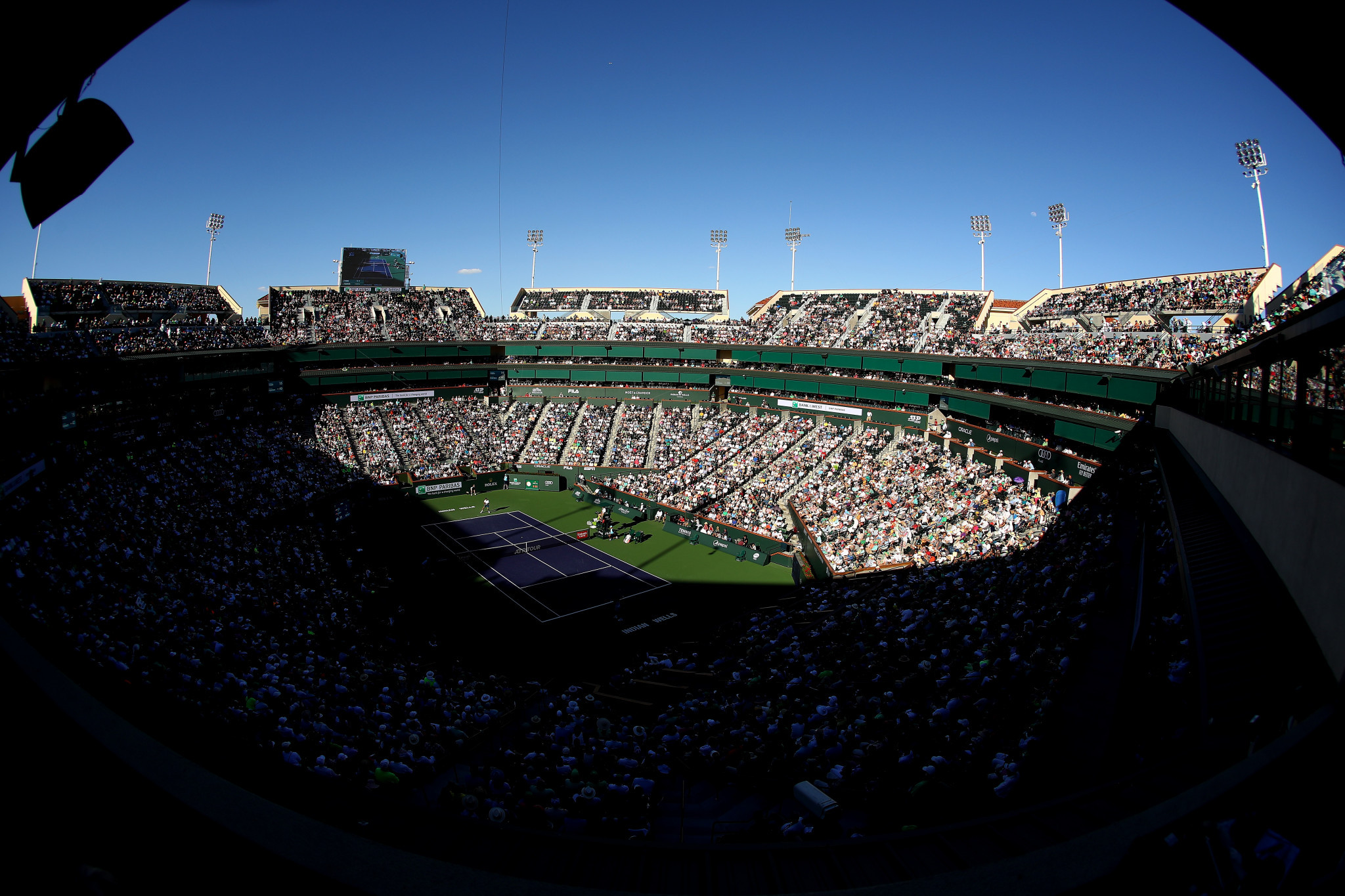 The BNP Paribas Open in Indian Wells is among the upcoming events where precautionary health measures will be implemented on-site ©Getty Images