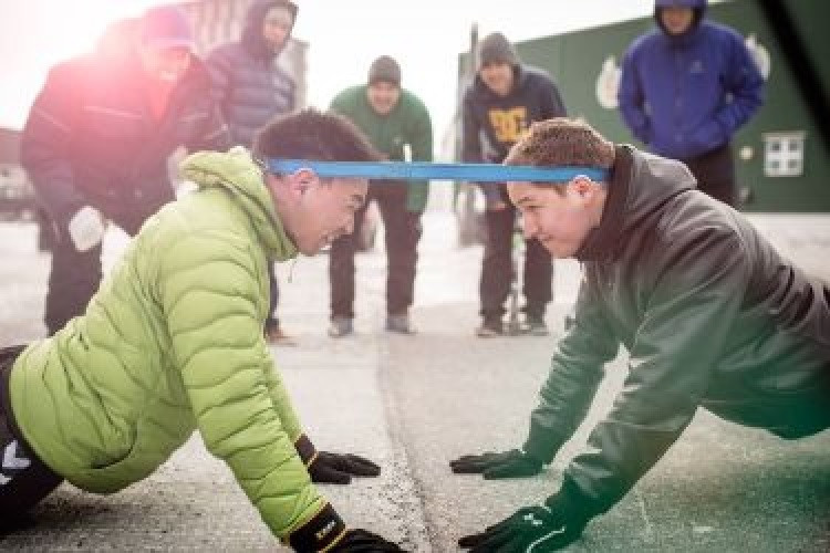 Action from the head pull event at the 2016 Arctic Winter Games ©Arctic Winter Games International Committee