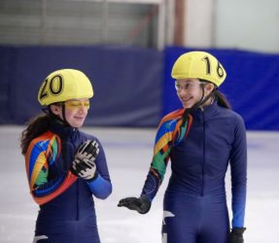 Speed skating competitors at the 2018 Arctic Winter Games ©Arctic Winter Games International Committee