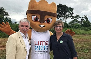 British Trade Envoy to Peru Mark Menzies attended a ceremony declaring Lima 2019 as the first "green" Pan American Games in history ©Gov.UK