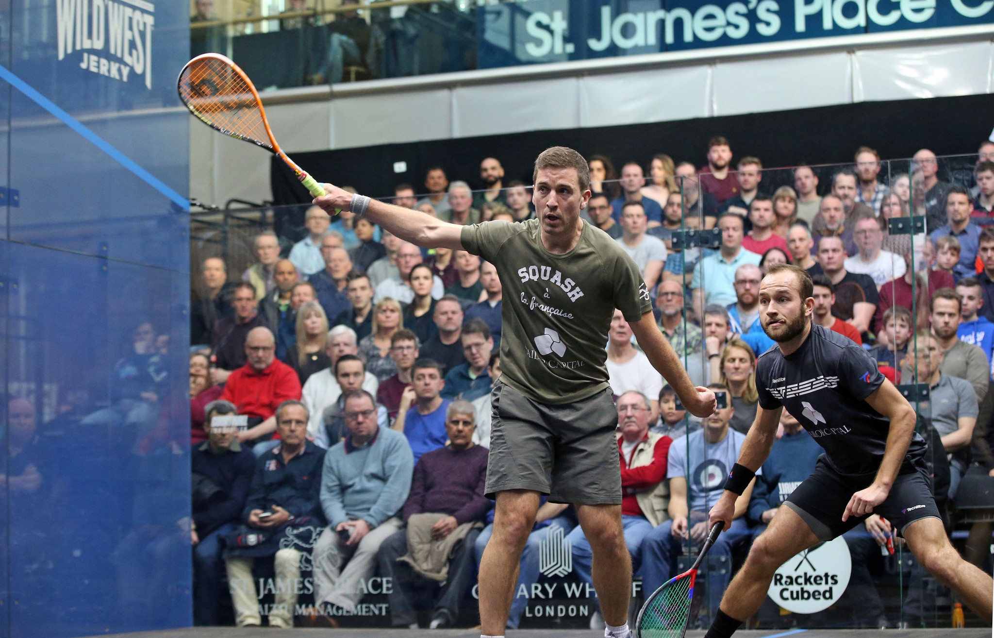 Mathieu Castegnet will face world number one Mohamed ElShorbagy in round two of the Canary Wharf Classic ©PSA