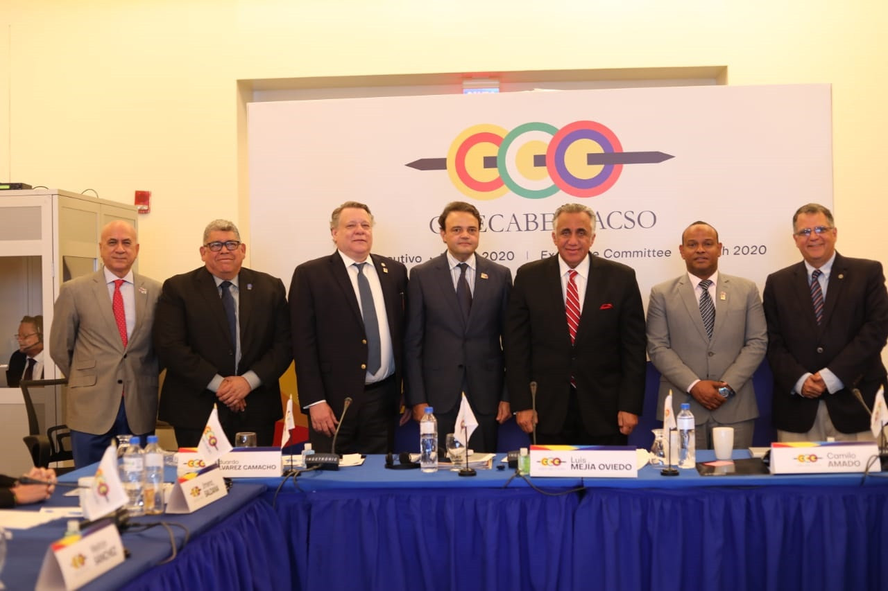 The Dominican delegation at the CACSO Executive Board meeting ©CACSO