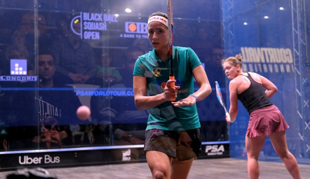 Second seed Gohar through in four games at PSA Black Ball Squash Open